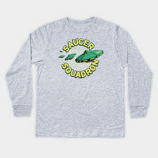 Saucer Squadron Kids Long Sleeve T-Shirt